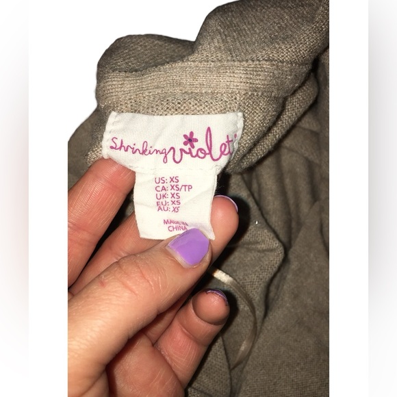 Shrinking Violet | Women's Cowl Sweater | Tan | XS - Picture 4 of 4